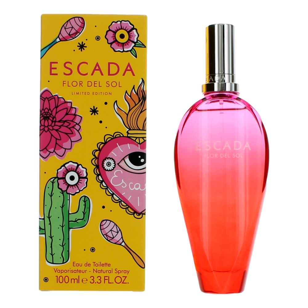 Bottle of Flor Del Sol by Escada, 3.3 oz Eau De Toilette Spray for Women